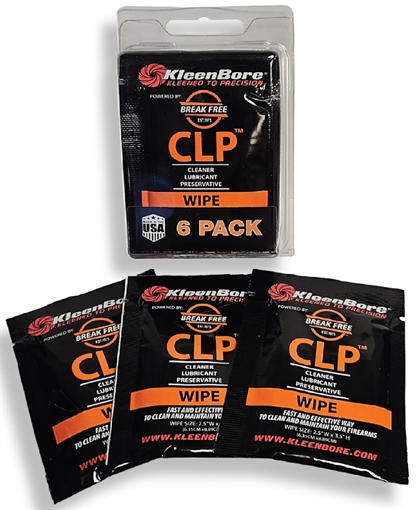 Kleen-Bore CLP Wipe, Powered By Break Free, Cleaning Wipes, 6 Pack KB-BF-6PK KBBF6PK