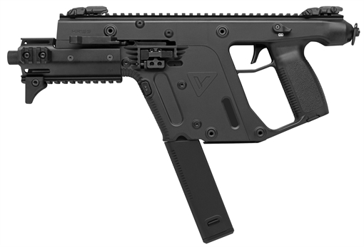 KRISS USA, Inc Vector G2 SDP-E, Pistol, Semi-automatic, 9MM, 6.5" Barrel, Threaded Barrel, Polymer, Black, Folding Sights, KRISS Recoil Mitigation System, 1 Magazine, 40 Rounds KV90-PBL30 KV90PBL30