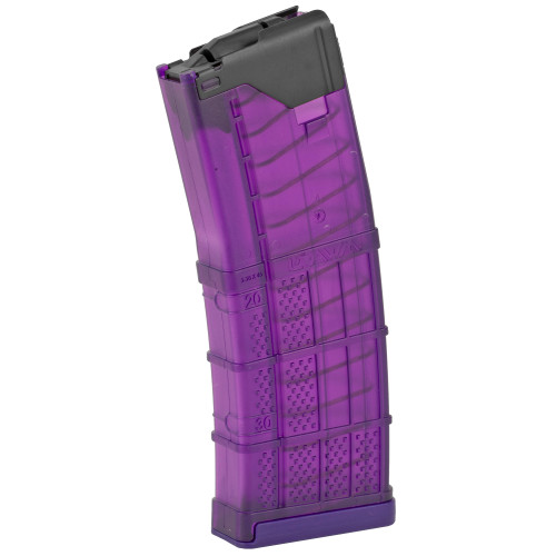 Lancer L5 Advanced Warfighter Magazine 223 Remington/5.56x45mm, Translucent Purple, For AR Rifles, 30rd