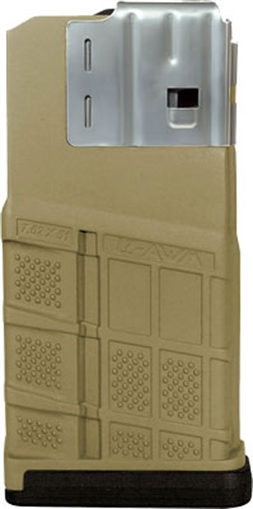 Lancer Systems Magazine, L7 Advanced Warfighter, 308 Winchester/7.62 NATO/6.5 Creedmoor, 20 Rounds, Fits AR Rifles, Opaque Flat Dark Earth L7-20-FDE