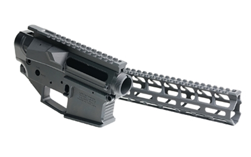 LanTac USA LLC Raven AR-15 Billet Builder Set, Anodized Finish, Black, Includes Upper/Lower Receiver and 13.5" Spada M-LOK Rail with Mounting Hardware 01-RV-BSET-13-RAVEN