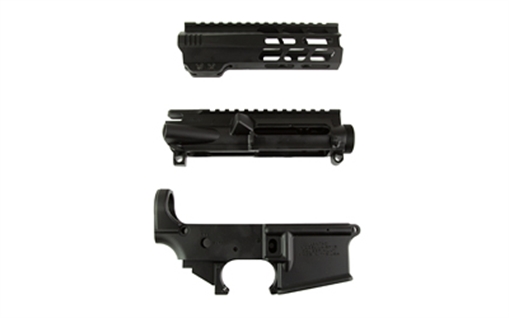 LanTac USA LLC SF AR-15 Forged Builder Set, Anodized Finish, Black, Includes Upper/Lower Receiver and 6.75" Spada M-LOK Rail with Mounting Hardware 01-RV-BSET-6-SF
