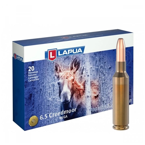 Lapua Rifle Ammuntion 6.5 Creedmoor 156gr Mega SP 20/ct 4316064