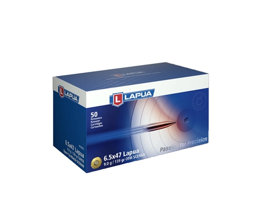 Lapua Rifle HPBT Ammo 6.5x47 139gr 2690 fps 50/ct 4316012