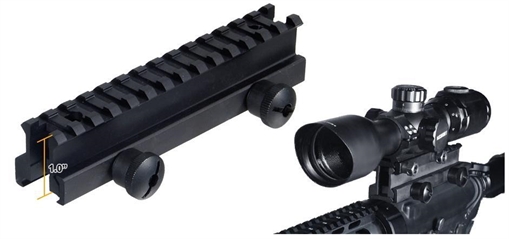 Leapers UTG Hi-profile Full Size Riser Mount 1" High 13 Slots MNT-RS10L