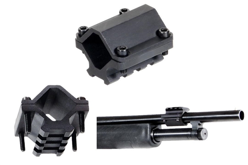 Leapers UTG Paintball Rail Barrel Mount Universal Shotgun - 3 Slot - Single-rail MNT-BR003XLS