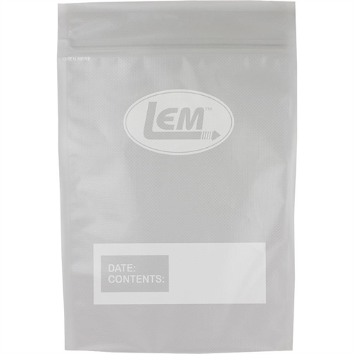 LEM Products MaxVac Zipper Top Vacuum Bags Quart Size 8"x12" - 44/ct 1590