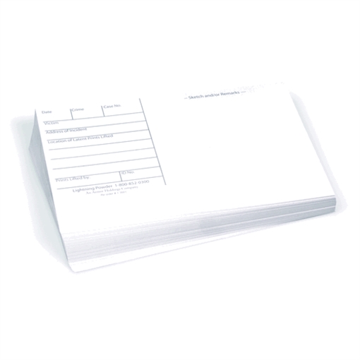 Lightning Powder Latent Print Cards 1004077