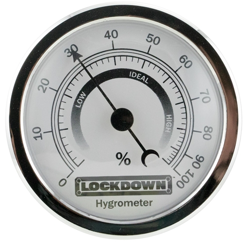Lockdown Vault Hygrometer 2.75" Silver 222111