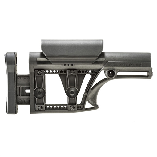 Luth-AR MBA-1 Fixed Stock, Fits AR-15 & AR-10 Rifle Length A2 Buffer Tube, Adjustable Cheek Piece and Length of Pull, Black MBA-1 MBA1