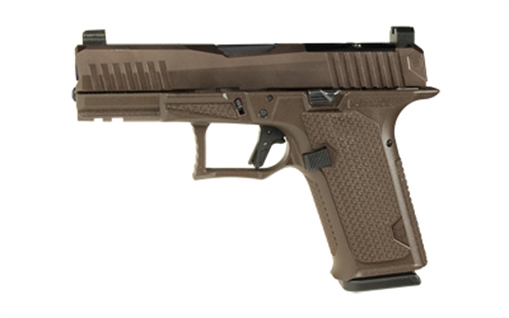 Lone Wolf Distributors Dusk19, Striker Fired, Semi-automatic, Polymer Frame Pistol, Compact, 9mm, 4.02" Black Barrel, Matte Finish, Bronze Slide and Brown Frame, RMR Compatible Optic Cut, Front Night Sight/ Black Rear, 15 Rounds, 1 Magazine LWD-DUSK19-ORB