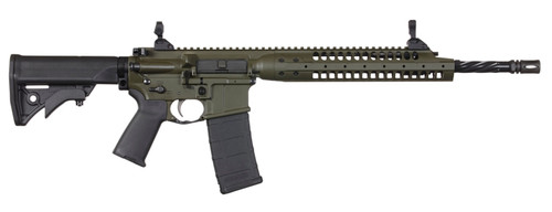 LWRC IC-A5 223 Remington/5.56x45mm, 16.1" Threaded Barrel, Olive Drab Green Cerakote, Moduar Rail System, 30rd