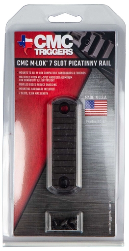 Cmc Triggers M-LOK PICATINNY 7 SLOT RAIL SECTION ALUMINUM BLACK 81723