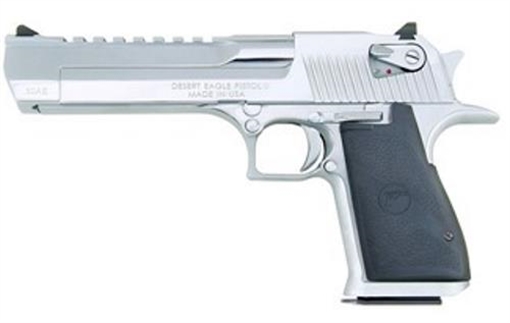 Magnum Research DESERT EAGLE 44M POLISH CHROME 6" BARREL RUBBER GRIPSDE44PC