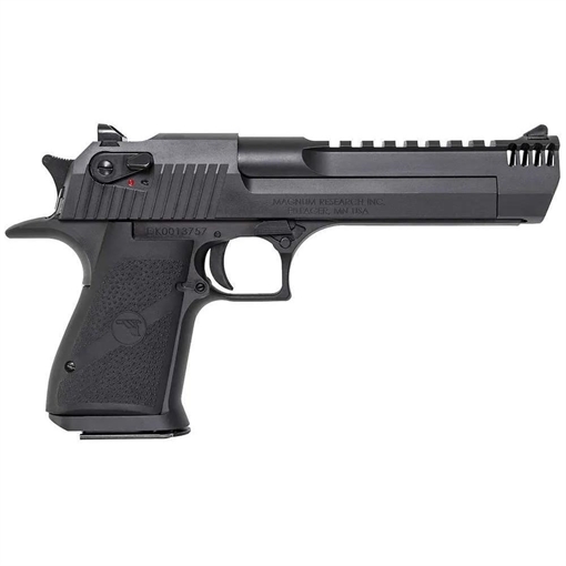 Magnum Research Desert Eagle Mark XIX 357 Mag 6" with Muzzle Brake 9+1 Matte Black Carbon Steel Frame & Slide Black Rubber Grip DE357IMB