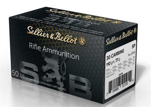 Sellier & Bellot Rifle 30Carbine 110gr Soft Point 50 Per Box/20 Case SB30B