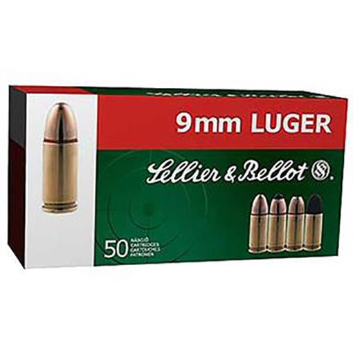 Sellier & Bellot Handgun 9mmLuger 115gr Jacketed Hollow Point 50 Per Box/20 Case SB9C