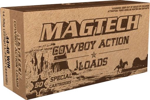 Magtech Cowboy Action 44-40Win 225gr Lead Flat Nose 50 Per Box/20 Case 4440B
