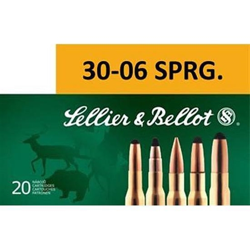 Sellier & Bellot Rifle 30-06Springfield 180gr Full Metal Jacket 20 Per Box/20 Case SB3006A