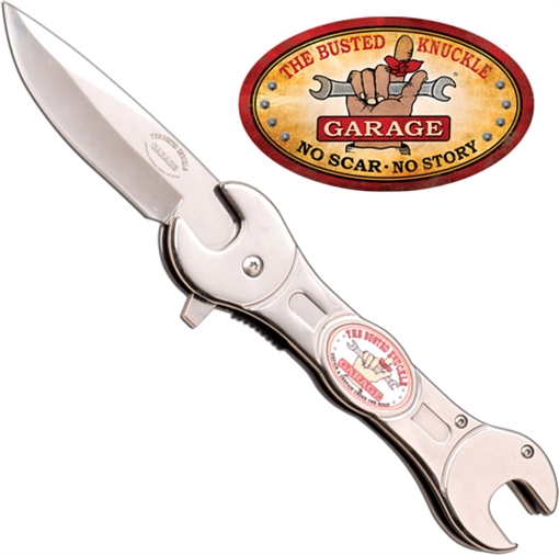 MC BUSTED KNUCKLE 3" DROP POINT STAINLESS/STAINLESS BKGA004P