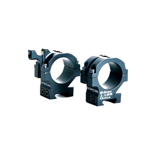 Masterpiece Arms BA Rings 34mm 1.25" Black RING341250-