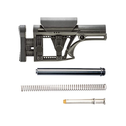 Luth-AR MBA-1 Stock With Buffer Assembly, A2 Extension Tube, Standard Buffer, .308 Buffer Spring, Adjustable Cheek Piece and Length of Pull, Black MBA-1K308