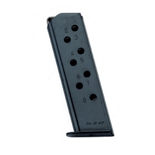 Mec-Gar Handgun Magazine Walther PP .32 ACP HT Blued 8 rds MGWPP32STB