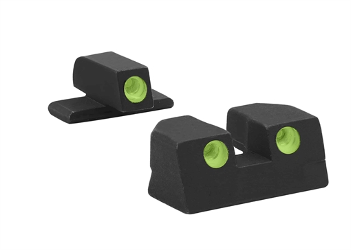 Meprolight USA Tru-Dot Sight Set Green Tritium Front & Rear, Compatible w/Glock Frame 17/19/22/23/24/25/28/31/32/33/34/35/37/38/39 102223101