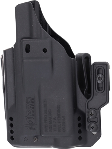 Mission First Tactical Pro Holster, Inside Waistband Holster, Ambidextrous, For Sig P365 X-Macro W/TLR-7, Kydex, Includes 1.5" Belt Attachment, Black H5-SIG-6-WL-7 H5SIG6WL7