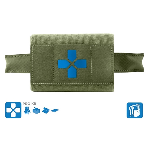 Blue Force Gear Micro Trauma Kit NOW! MOLLE Mounted Helium Whisper Pro Supplies OD Green HW-TKN-MTKN-PRO-OD