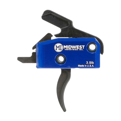 Midwest Industries Drop In Trigger for AR-15 Curved 3.5lb with Anti Walk Pins Black MI-TRIGGER-C