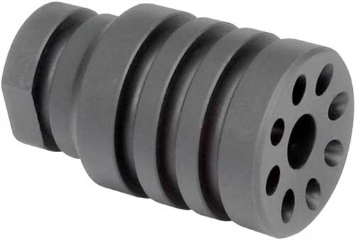 Midwest Industries Blast Diverter, 5/8-24 Threads, Fits 30 Caliber Pistols or Rifles, Linear Comp Design Diverts Muzzle Blast Forward, Black Finish MI-30PBD