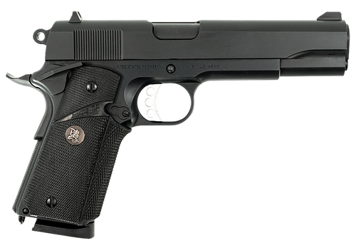 MAC 1911 MEUSOC 45 ACP 8rd, 5" Black Target Crown Barrel, QPQ Tenifer Cerakote Steel Serrated Slide, QPQ Tenifer Cerakote Steel Frame Beavertail, Black Pachmayr Grip