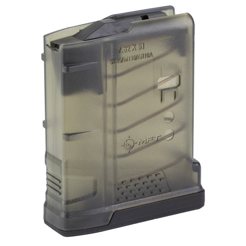 Mission First Tactical, Magazine, Extreme Duty, 308 Winchester/7.62 NATO, Fits AR-10, 10 Rounds, Translucent Smoke