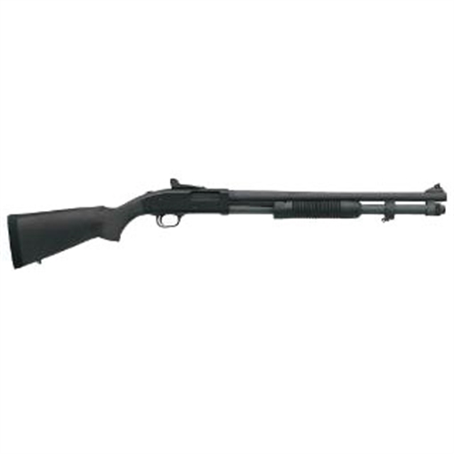 Mossberg 590A1 12 Gauge Pump 3" 8+1 20" Black Parkerized Heavy-Walled Barrel, Black Parkerized Drilled & Tapped Receiver, Black Fixed Synthetic Stock 51663