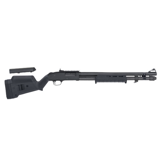 Mossberg 590A1 Magpul Tactical, Pump Action, 12 Gauge, 3" Chamber, 20" Heavy Wall Cylinder Barrel, Parkerized Finish, Magpul Stock and Grip, Ghost Ring Sight, 8Rd, Forward and Receiver Sling Plates, 4 LOP Spacers, .25" Cheek Riser 51773