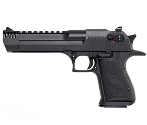 Magnum Research Desert Eagle Mark XIX 44 Rem Mag 6" with Muzzle Brake 8+1 Matte Black Carbon Steel Frame & Slide Black Rubber Grip DE44IMB