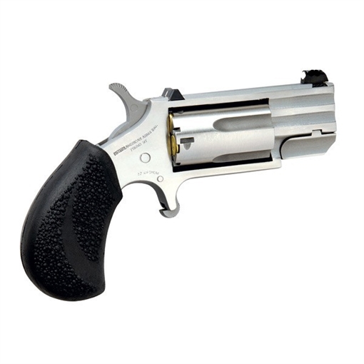 North American Arms Pug 22 WMR 5 Shot 1" Ported Barrel, Overall Stainless Steel Finish, Black Polymer Grip, XS White Dot Sight PUGDP