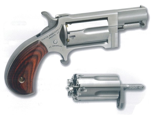 NORTH AMERICAN ARMS SIDEWINDER HGR 22LR/22WMR 1" BBL SS SWINGOUT CONVERSION NAASWC