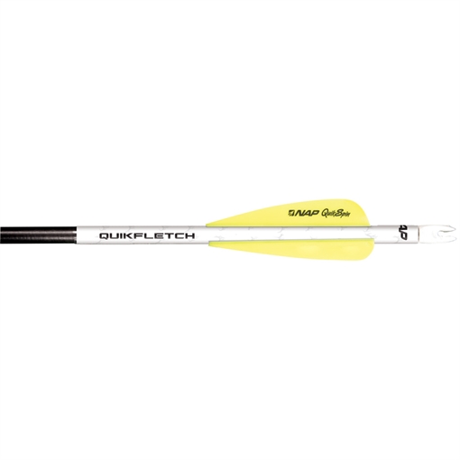 New Archery Products NAP Quikfletch QuickSpin 4 Fletch Rap White and Yellow 2 in. NAP-60-1006