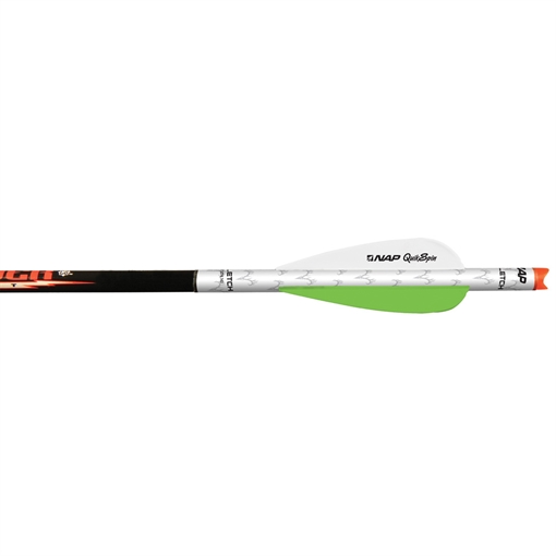 New Archery Products NAP Quikfletch Twister Fletch Rap White and Green 2 in. NAP-60-1000