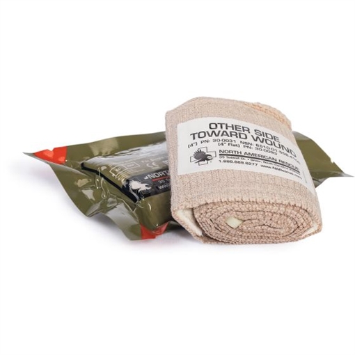 North American Rescue Dressing, 4" Flat, Emergency Trauma Dressing, Medical 30-0093