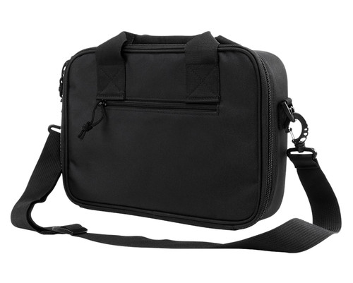 NcStar VISM Double Pistol Range Bag with Mag Pouches, Loop Fasteners, Zippers, Padding & Black