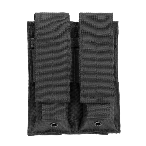 NcSTAR Double Pistol Magazine Pouch, Nylon, Black, MOLLE Straps for Attachment, Fits Two Standard Capacity Double Stack Magazines CVP2P2931B