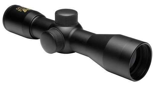 NcSTAR 4X30 Compact Scope, Rifle Scope, 4X Magnification, 30mm Objective Lens, P4 Sniper Reticle, Black, Includes Lens Covers, Weighs 9.2oz SC430B