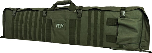 NcSTAR Rifle Case Shooting Mat, 48" Rifle Case, Unfolds to 66" Shooter's Mat, Nylon, Green, Exterior PALS Webbing, Includes Backpack Shoulder Straps CVSM2913G