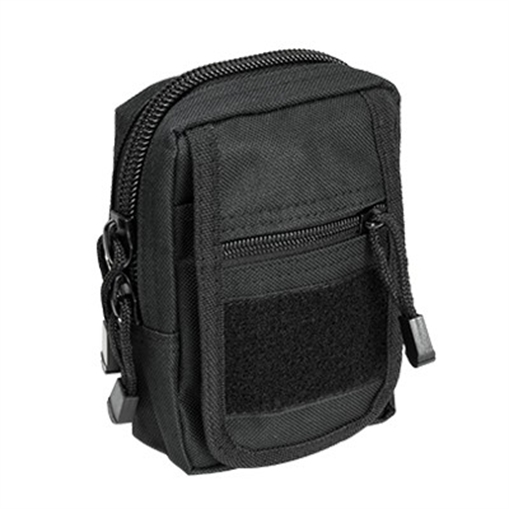 NcSTAR Small Utility Pouch, Nylon, Black, MOLLE Straps for Attachment, Zippered Compartment CVSUP2934B