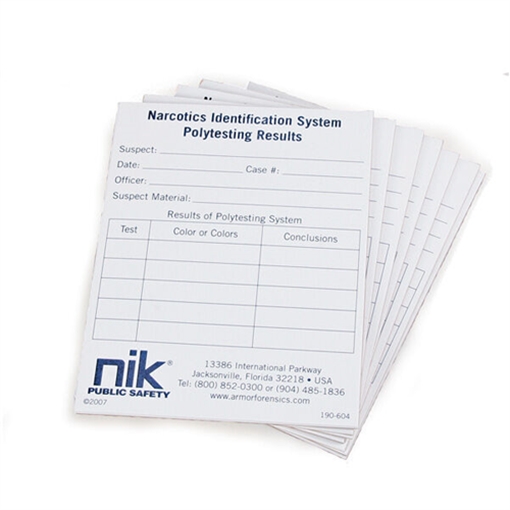 NIK P-10 Polytesting Report Pads 1004938