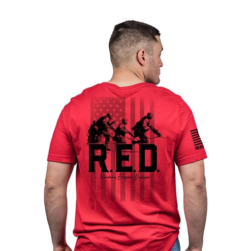 Nine Line Remember Everyone Deployed Short Sleeve Shirt Red M PCRED-TS-RED-M