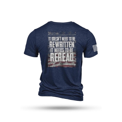 Nine Line Reread Not Rewritten T-Shirt Navy 3XL REREAD-TS-NAVY-3XL